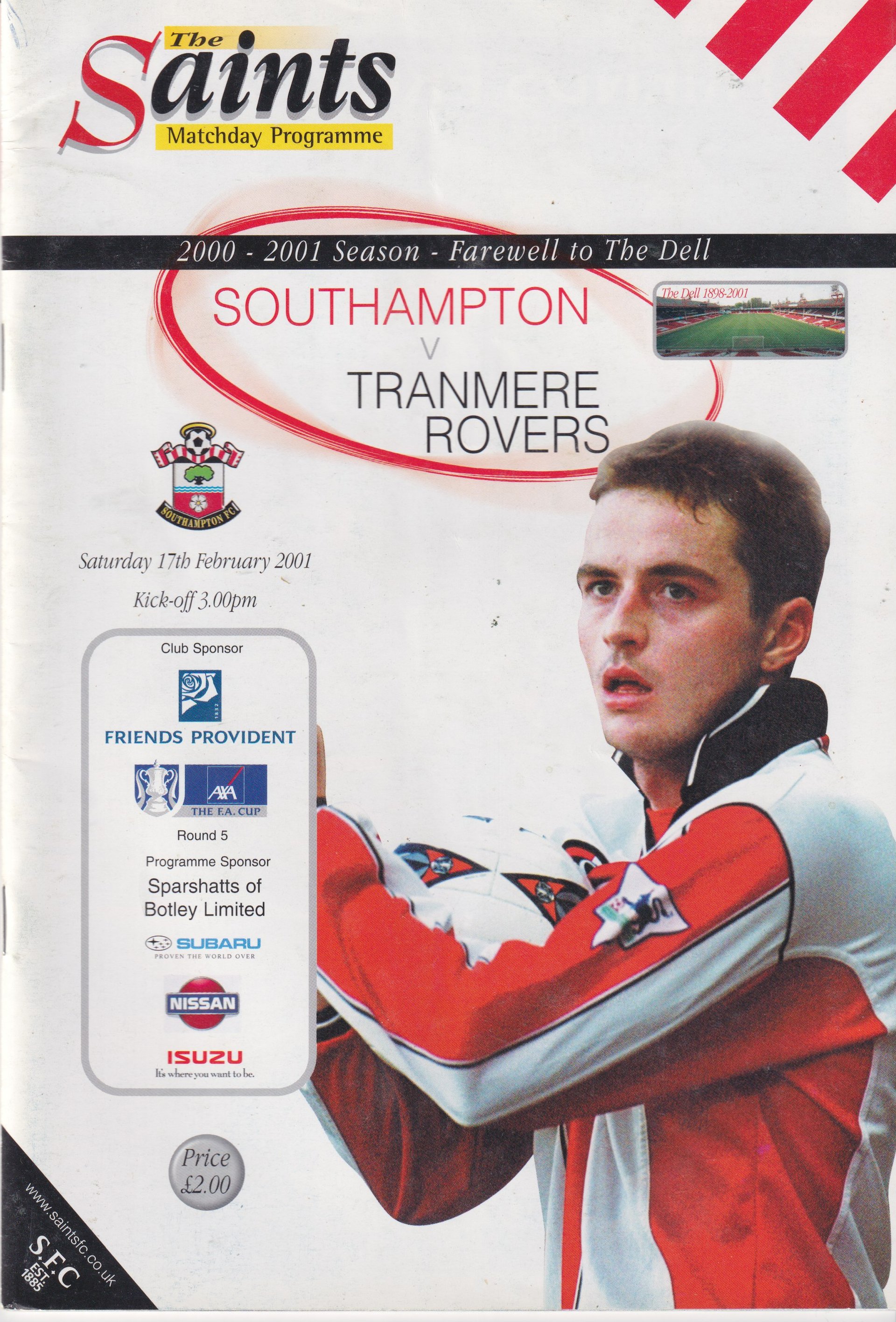 Southampton v Tranmere Rovers match programme